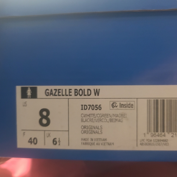 Adidas Gazelle Bold White and Green Originals - Picture 3 of 3